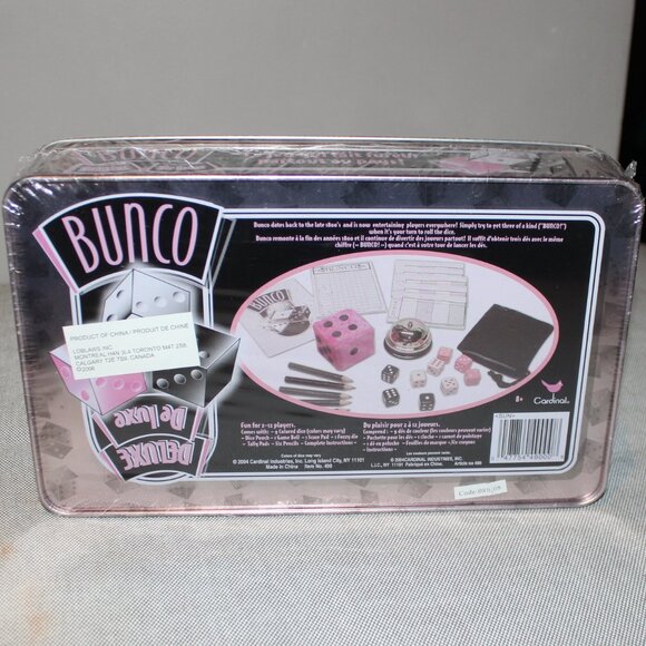 3/$55❤️new damaged tin box DELUXE BUNCO Party Dice Game 2004 Cardinal Games - Picture 4 of 7